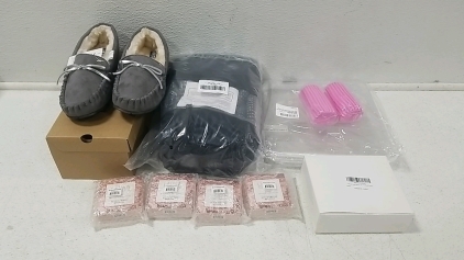 (1) Pair of Size 10 Womens Shoes (1) Black Garden Hose, (4) Multipurpose Bronzer (1) Clesr Storage Case and More!