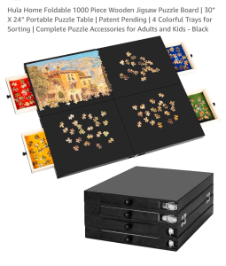 (1) Hula Home Foldable Wooden(Black) Puzzle Board, Brand new Good Condition