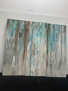 (3) Art Paintings Home Decor - Good Condition