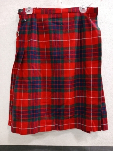 (2) Tartan Plaid Skirts - Red and Green