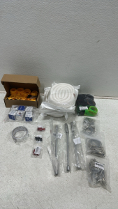 (3) 6&rsquo; Pipe Insulatipn Tubing, 6 pc. Universal Gas Can Spout Kit, 6 pc. Fishing Rod Sleeves, (6) Odor Proof Floor Drain Elements, 33&rsquo; Aluminum Foil Tape Roll, (2) Tire Valve Cap Replacement Sets, (3) Magnetic Swivel Socket Tool, (3) Wire Ropes, and More