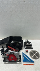 Skil 2.5HP Circular Saw with Carry Bag and Replacement Blade, Bessey Drill Press Vise, Milwaukee 6&rsquo; Tape Measurer, Trim Square
