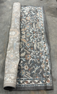 Indoor Grey/Multi-Color Rug with Ornate Design