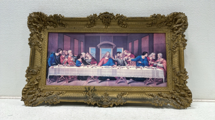 &ldquo;The Last Supper&rdquo; Artwork in Ornate Gold Frame (36&rdquo; x 22&rdquo;)