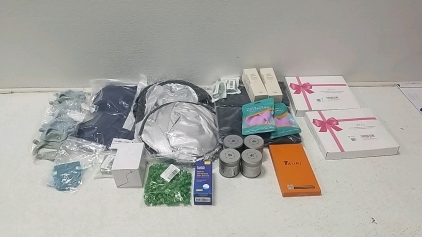 (2) Car Windshield Sun Covers (2) Boxes of Hydrop Sweet Gel Mask (1) Sports Bra For Women (1) Tauri iPhone 13 Pro Max Case+Screen Protector, And More!