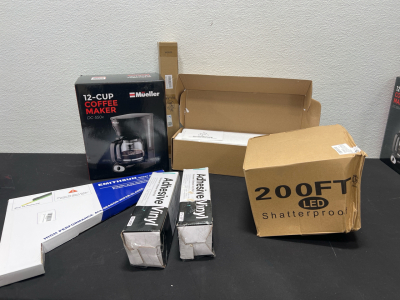Amazon Overstock- Mueller 12 Cup Coffee Maker DC-550x, Round Fire TableTop Fire, 20ft LED Outdoor String Lights and much more!