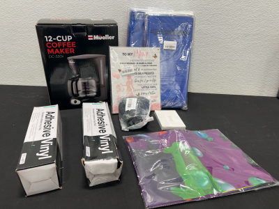 Amazon Overstock Sale, Mueller 12 Cup Coffee Maker DC-550x, Adhesive Vinyl, Home Decor and much more!