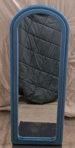 (1) Otlsh Floor Mirror, Arched Full Length Standing Mirror, 63"x24", Flannel Frame - Blue<br/>