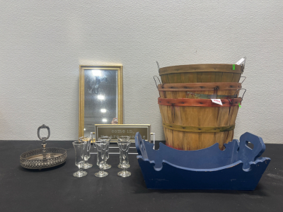 Assorted Home Decor- Mirror, Classes, Welcome Sign and More!