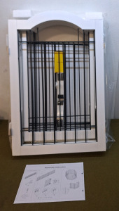 (1) 6-Panel, Hinged Pet Gate / Enclosure, Each Panel Is 20"W x 28"H