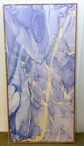 (1) Framed, Abstract Canvas Wall Art Print, 20" x 40"
