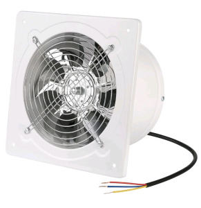 (1) 8-Inch Exhaust Fan, Through Wall Extractor Exhaust Ventilation Fan 110, White