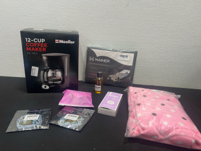 Amazon Overstock Sale- Mueller 12 Cup Coffee Maker DC-550x, Maiher Extra Long Sheer Curtain-Grey- 50&rdquo;Wx168&rdquo;- Kids Pink Bath Robe and more!