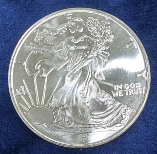 Walking Liberty One Troy Oz. .999 Fine Silver Coin- Authenticated