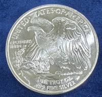 Walking Liberty One Troy Oz. .999 Fine Silver Coin- Authenticated - 2