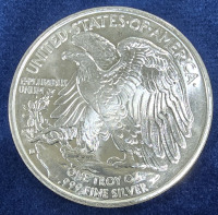 Walking Liberty One Troy Oz. .999 Fine Silver Coin- Authenticated - 2