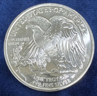 Walking Liberty One Troy Oz. .999 Fine Silver Coin- Authenticated - 2