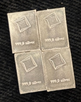 (4) 1 Gram Bars Of .999 Fine Silver - 2