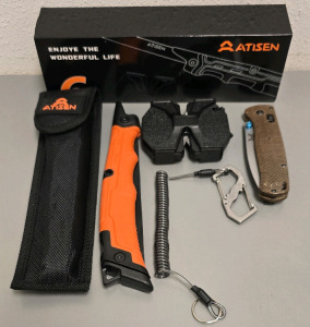 Atisen Filet Knife With Accessories, Browning Handled Pocket Knife