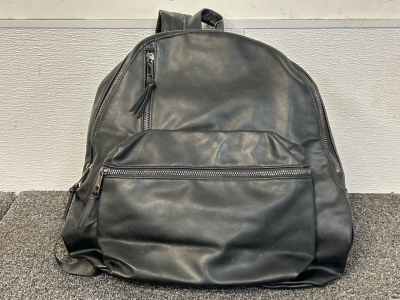 Black Leather Backpack