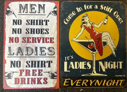 Ladies Metal Signs