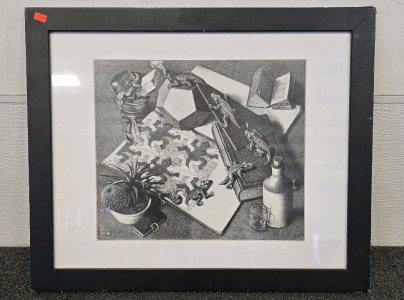 23"x19" Framed M.C. Escher Print