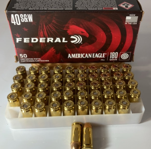 Federal 40S&W American Eagle FMJ 180gr. (50 Cartridges)