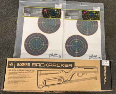 Magpul x-22 Backpacker & Multi-Colored Ring Bullseye Targets