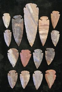 (3) Spearheads, (12) Arrowheads