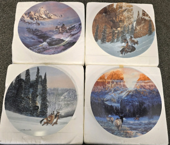 (4) Beautiful Native American Decorative Plates By Julie Kramer Cole