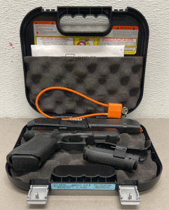 Glock Model 17 Gen 5 9mm Caliber Semi Automatic Pistol W/ Original Hard Case And 2 Extra Magazines And Extra Grips