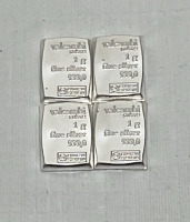 (4) 1 Gram 999.0 Fine Silver Bars