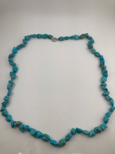 36&rdquo; Blue Turquoise Stone Necklace