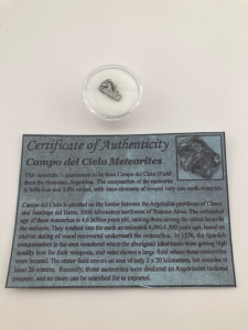 1.74 Gram Meteorite Space Rock w/ COA