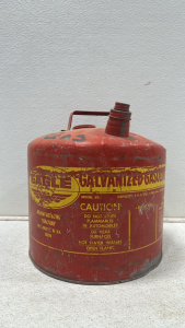 Vintage Eagle 5 Gallon Galvanized Gasoline Can
