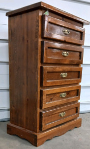 (1) Timeless Wooden Dresser Chest - 32"x19"x50"