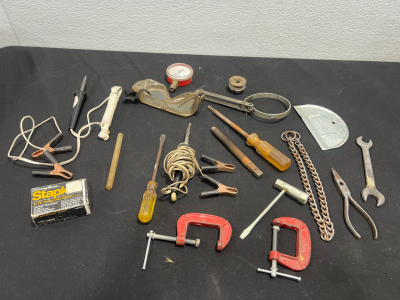 Assorted Tools- Solder Iron, Staples, Clamps and More