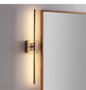 Jonathan Y Makena 28" Integrated LED Light Fixture Gold and Femila LED Spotlight 4pk White (r5)