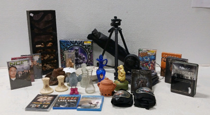 Orange County Knee/Elbow Pads, Selfie Tripod, Wakanda Forever Game, Candle Holders DVD and More