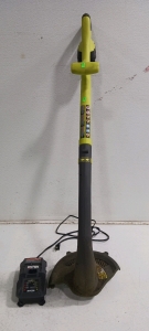 (1) Ryobi 18V Lithium String Trimmer w/ Battery and Charger - Functional & Powers On