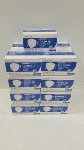 (17) Boxes of 25 Foldable Protective Masks
