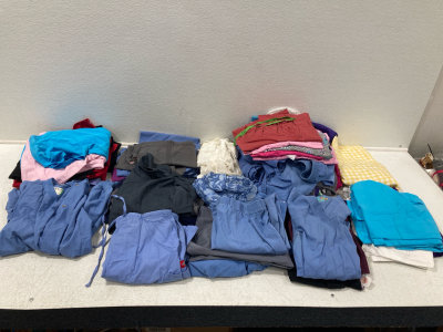 Assorted Woman's Clothes Scrubs Sets and More (L and XL)