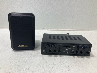 Pyle Compact Audio Source Amplifier & Carvin Pro Loudspeaker