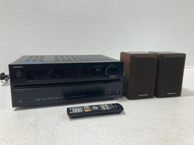 Onkyo AV Receiver HT-RC360 w/2 Speakers & Remote