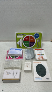 Portable Bluetooth Mini Printer, Intelligent Face Massager, iPad 10 Smart Case, &ldquo;Brain Rules for Baby&rdquo; Book, (2) My Healthy Plate Magnet Board, (6) Sets of Various Educational Magnets, (7) Sealable Plastic Bags