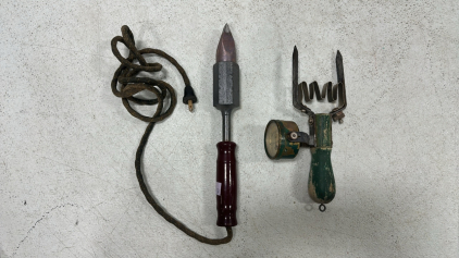 Vintage Hexacon Heavy Duty Soldering Iron, Vintage Hoyt Meter Cell Tester, Musical Note Gift Box