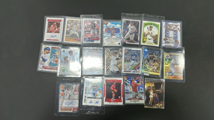 (19) Various Sports Cards Including Baseball, Basketball, and Football