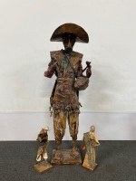 (3) Paper Mache Folk Art Figures