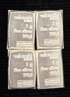 (4) 1 Gram Bars Of .999 Fine Silver