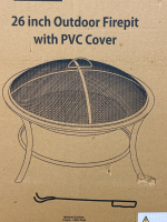New Mainstays 26" Outdoor Firepit With PVC Cover - 2